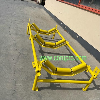 Conveyor roller and frame-Suspending 